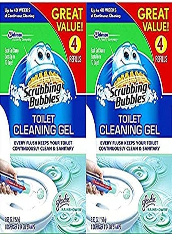 Scrubbing Bubbles Mega Value Scrubbing Bubbles Toilet Cleaning Gel Fresh, 2 Dispensers, 8 Refills, 48 Gel Stamps, 10.72oz - Image 1